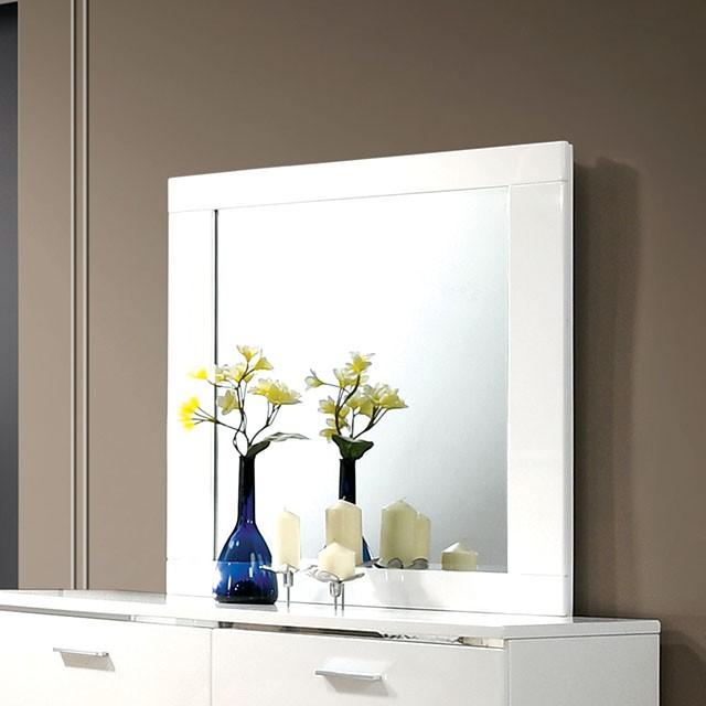 Malte White Mirror - Marjories Furniture (Las Vegas, NV)
