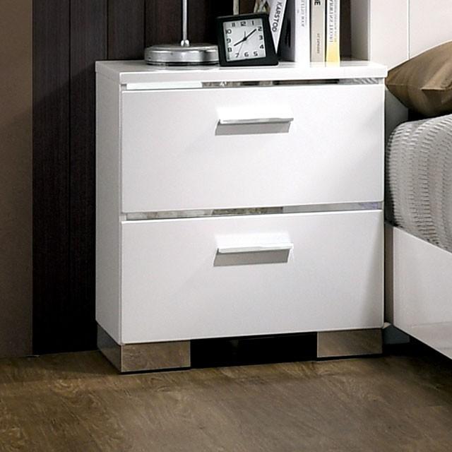 Malte White Night Stand - Marjories Furniture (Las Vegas, NV)