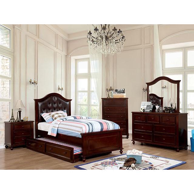 OLIVIA Night Stand, Dark Walnut - Marjories Furniture (Las Vegas, NV)