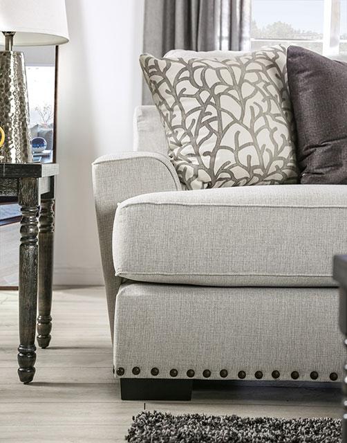 PICOTEE Sofa, Light Gray/Black - Marjories Furniture (Las Vegas, NV)
