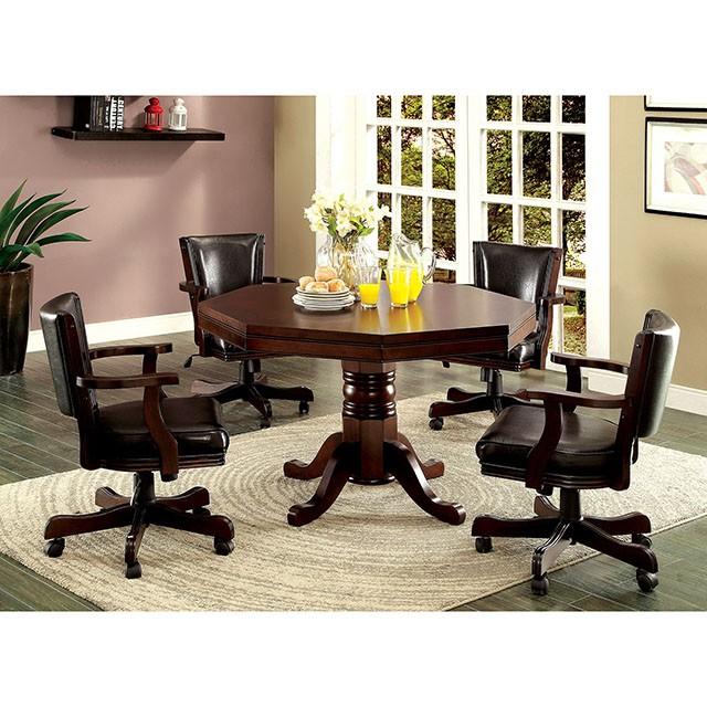 ROWAN Cherry Height-Adjustable Arm Chair - Marjories Furniture (Las Vegas, NV)