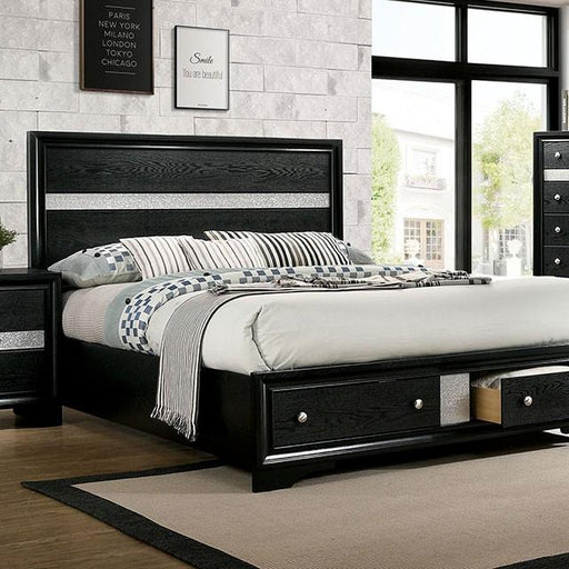 CHRISSY E.King, Full, & Queen Bed White, Grey, & Black - Marjories Furniture (Las Vegas, NV)