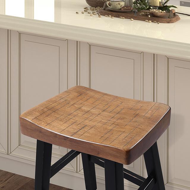 Biasca 29" Stool (2/CTN) White, Brown, & Black - Marjories Furniture (Las Vegas, NV)