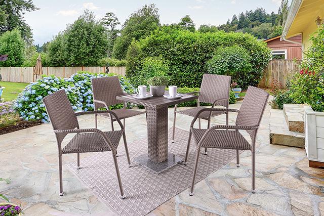 Aminta 3 & 5 Piece Patio Bistro Set - Marjories Furniture (Las Vegas, NV)