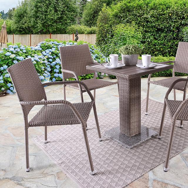 Aminta 3 & 5 Piece Patio Bistro Set - Marjories Furniture (Las Vegas, NV)