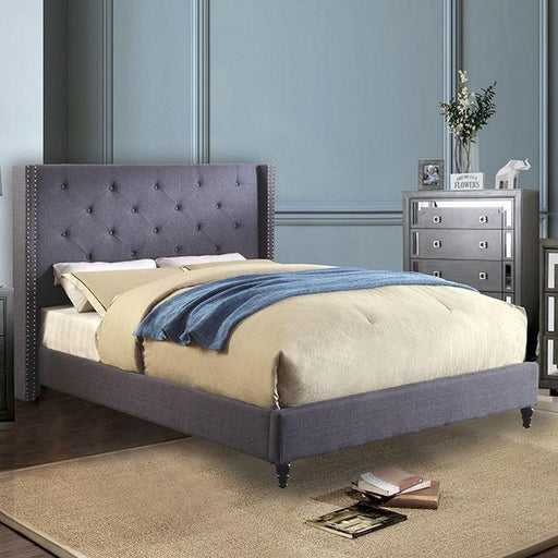 Anabelle E.King Bed Purple & Natural - Marjories Furniture (Las Vegas, NV)
