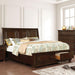Castor Bed Black, Chrome, & White - Marjories Furniture (Las Vegas, NV)