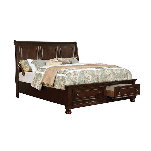 Castor Bed Black, Chrome, & White - Marjories Furniture (Las Vegas, NV)