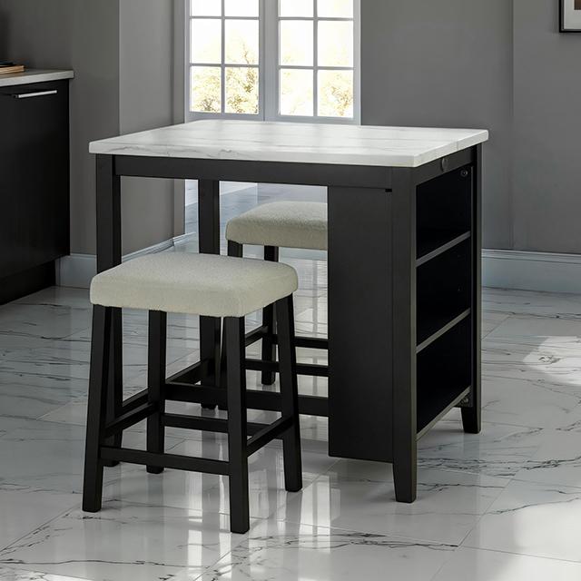 Chalcedony 3 Pc. Dining Table Set - Marjories Furniture (Las Vegas, NV)