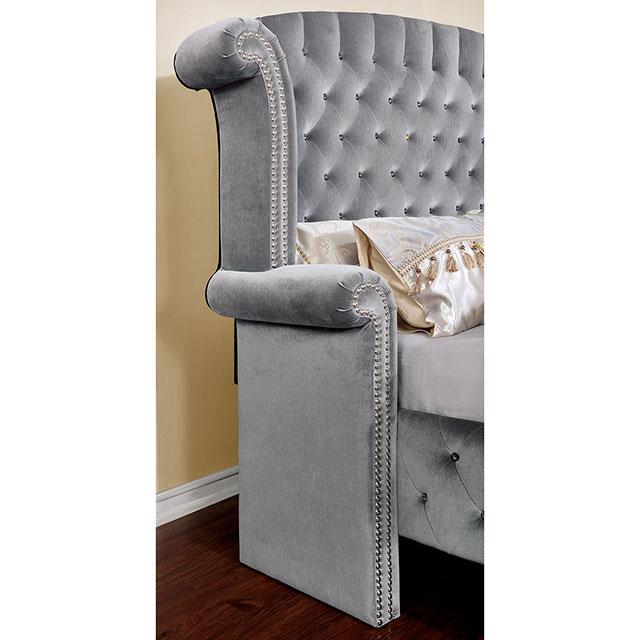 Alzir Gray Night Stand - Marjories Furniture (Las Vegas, NV)