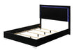 Sinistra Bed Beige, Black, White - Marjories Furniture (Las Vegas, NV)