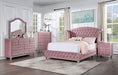 Zohar Queen & Twin Bed Black, Grey, & Pink - Marjories Furniture (Las Vegas, NV)