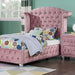 Zohar Queen & Twin Bed Black, Grey, & Pink - Marjories Furniture (Las Vegas, NV)