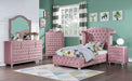 Zohar Queen & Twin Bed Black, Grey, & Pink - Marjories Furniture (Las Vegas, NV)