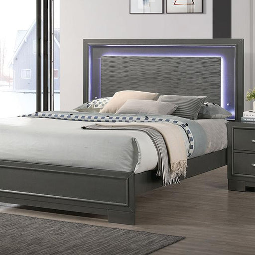 ALISON Cal.King, E.King, Full, Queen Bed, Dark Walnut - Marjories Furniture (Las Vegas, NV)