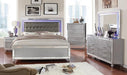 Brachium Bed White & Silver - Marjories Furniture (Las Vegas, NV)