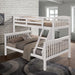 Brookings Twin/Full Bunk Bed White, Brown & Black - Marjories Furniture (Las Vegas, NV)