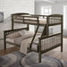 Brookings Twin/Full Bunk Bed White, Brown & Black - Marjories Furniture (Las Vegas, NV)