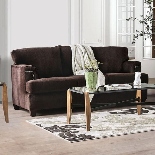 Brynlee Chocolate Sofa (*Pillows Sold Separately) - Marjories Furniture (Las Vegas, NV)