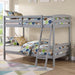 Candice Twin/Twin Bunk Bed White & Gray - Marjories Furniture (Las Vegas, NV)