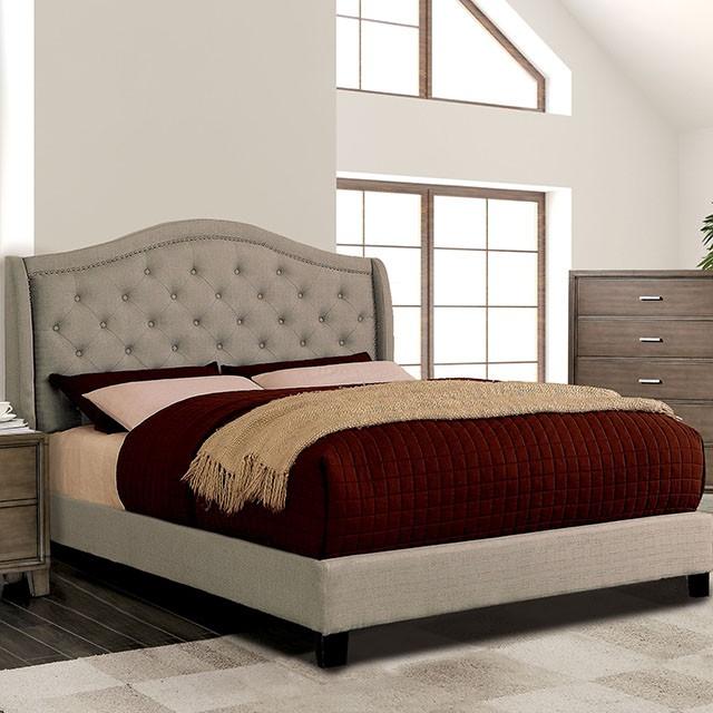 Carly Bed Grey & Brown - Marjories Furniture (Las Vegas, NV)