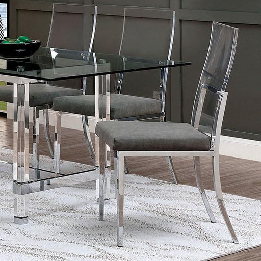 Casper Chrome Side Chair (2/CTN) - Marjories Furniture (Las Vegas, NV)