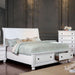 Castor Bed Black, Chrome, & White - Marjories Furniture (Las Vegas, NV)