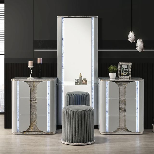 Cleburne Vanity Set with Stool - Marjories Furniture (Las Vegas, NV)