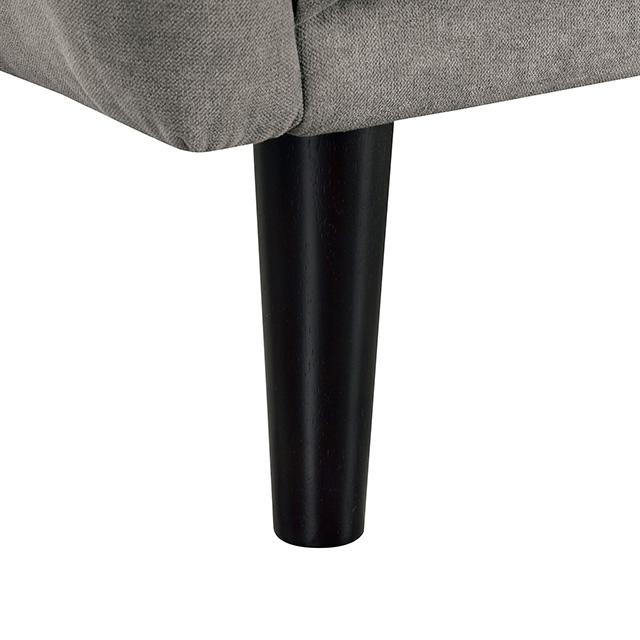 Aristide Futon Sofa Grey & Brown - Marjories Furniture (Las Vegas, NV)