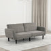 Aristide Futon Sofa Grey & Brown - Marjories Furniture (Las Vegas, NV)