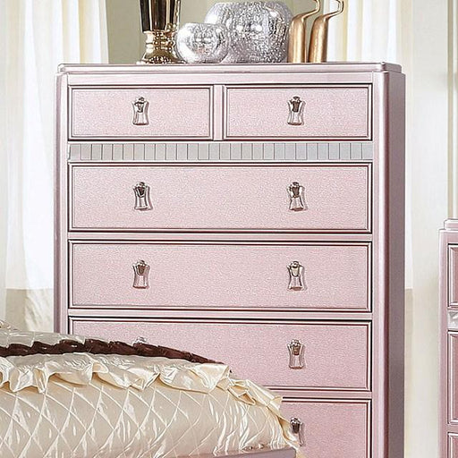 Ariston Rose Gold Chest - Marjories Furniture (Las Vegas, NV)