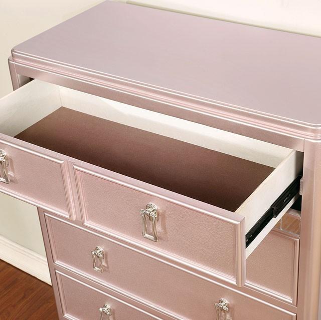 Ariston Rose Gold Chest - Marjories Furniture (Las Vegas, NV)