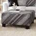 EIMEAR Ottoman, Off-white/Black - Marjories Furniture (Las Vegas, NV)