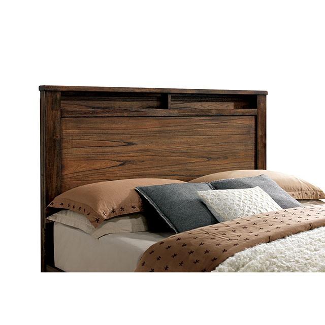 ELKTON Oak Cal.King, E.King, & Queen Bed - Marjories Furniture (Las Vegas, NV)