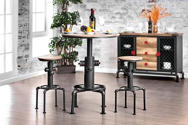 Foskey 3 Pc Bar Table Set - Marjories Furniture (Las Vegas, NV)