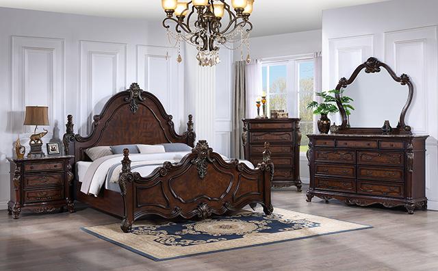 Francione E.King & Queen Bed White & Chrome - Marjories Furniture (Las Vegas, NV)