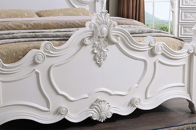 Francione Bed Chrome & Cherry - Marjories Furniture (Las Vegas, NV)
