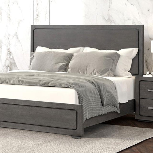 Crowthorne E.King & Queen Bed Grey & White - Marjories Furniture (Las Vegas, NV)