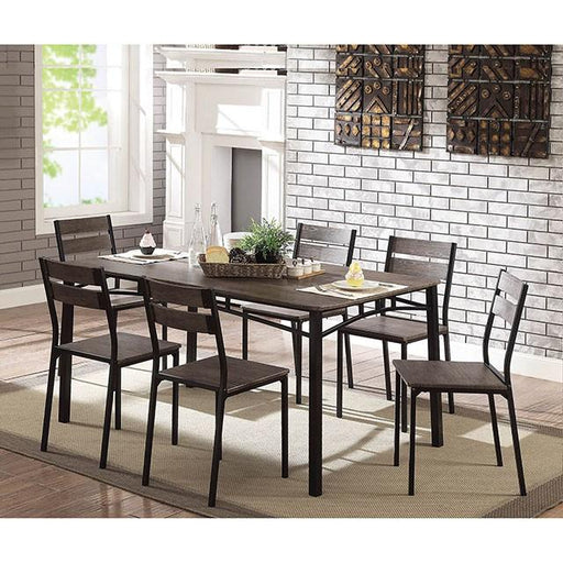 Westport Antique Brown/Black 7 Pc. Dining Table Set - Marjories Furniture (Las Vegas, NV)