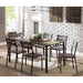 Westport Antique Brown/Black 7 Pc. Dining Table Set - Marjories Furniture (Las Vegas, NV)