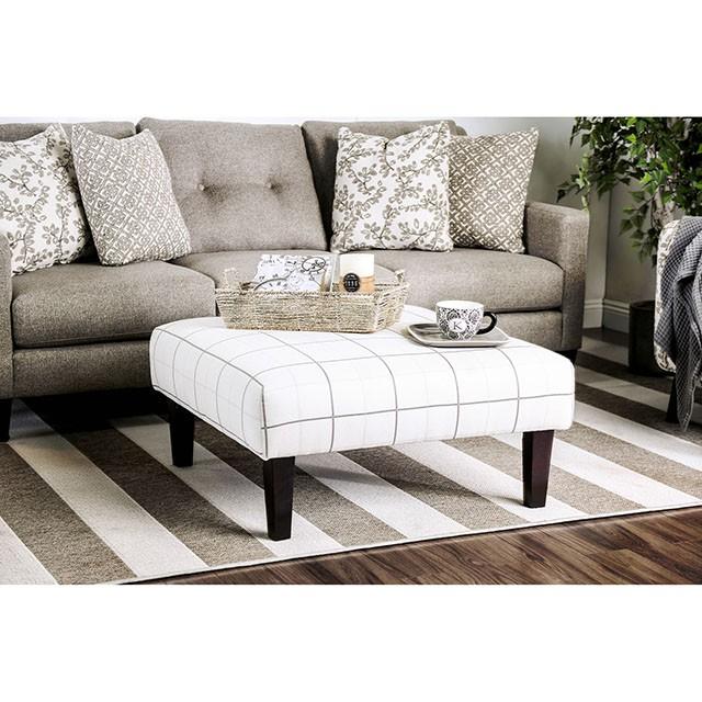 Dorset Ivory/Pattern Ottoman - Marjories Furniture (Las Vegas, NV)