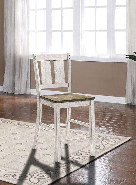 DAKOTA Counter Ht. Chair (2/CTN), A.White/Ash Brown - Marjories Furniture (Las Vegas, NV)
