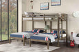 HORTENSE Triple Twin Bunk Bed, W. Gray - Marjories Furniture (Las Vegas, NV)