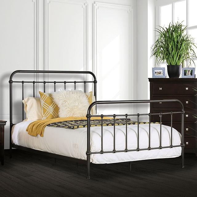 IRIA Dark Bronze Cal.King & E.King Bed - Marjories Furniture (Las Vegas, NV)