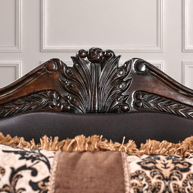 JAMAEL Brown/Espresso Sofa - Marjories Furniture (Las Vegas, NV)