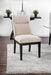 Jasmin Black/White Side Chair (2/CTN) - Marjories Furniture (Las Vegas, NV)