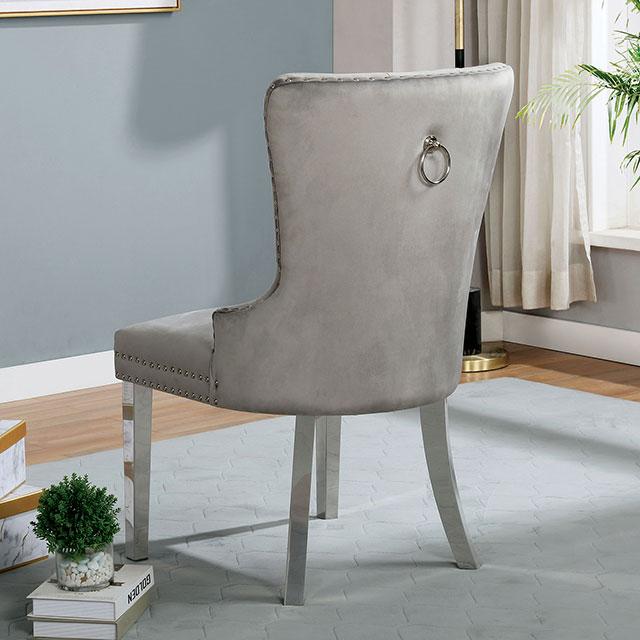 JEWETT Chair, Gray (2/CTN) - Marjories Furniture (Las Vegas, NV)