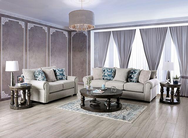 LAREDO Sofa, Beige - Marjories Furniture (Las Vegas, NV)