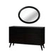 LENNART II Black Oval Mirror - Marjories Furniture (Las Vegas, NV)