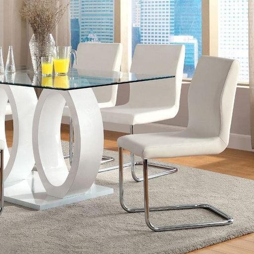 LODIA I White Dining Table - Marjories Furniture (Las Vegas, NV)